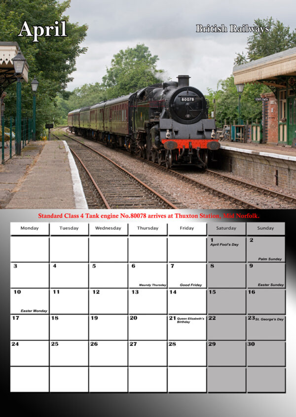 Steam of British Railways Calendar 2023 Heritage