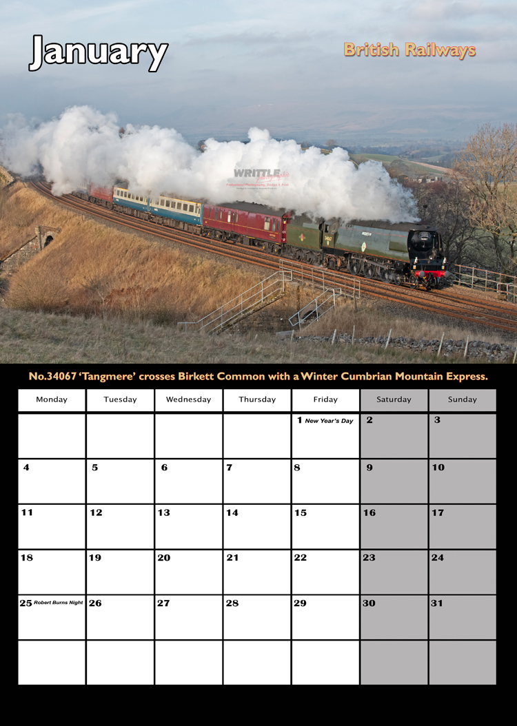 BR STEAM CALENDAR JAN 2027