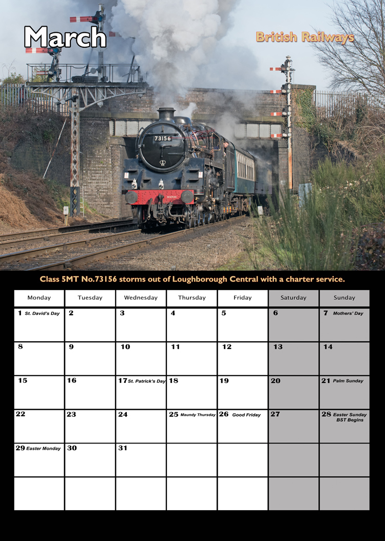 BR STEAM CALENDAR MAR 2027