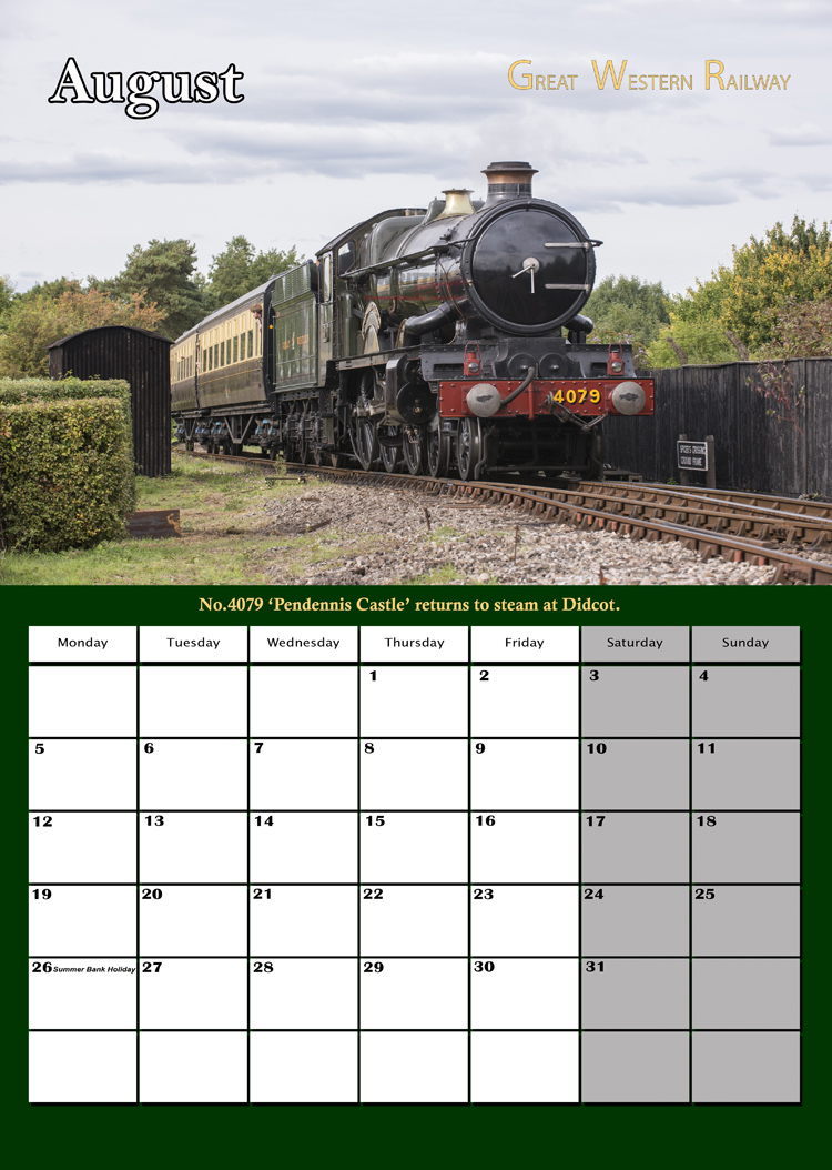 Great Western Railway Calendar 2024 Writtle Photographic