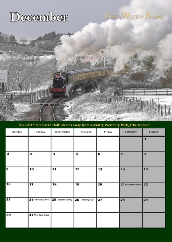 Great Western Railway Calendar 2024 Writtle Photographic