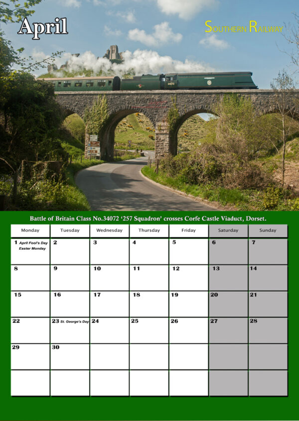 Southern Railway Calendar 2024 Writtle Photographic