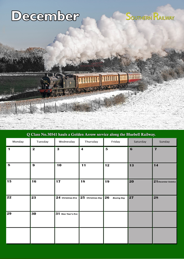 Southern Railway Calendar 2025 Writtle Photographic