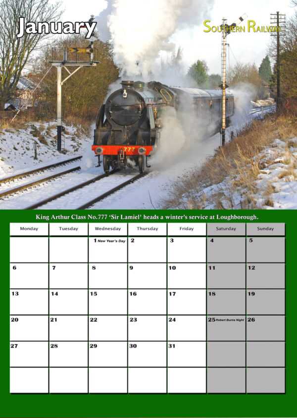 Southern Railway Calendar 2025