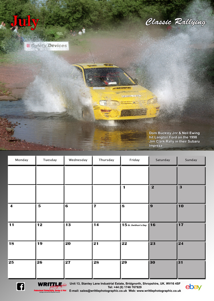 Classic Rallying A3 Calendar 2022 | | Heritage Railway Gift Products |*