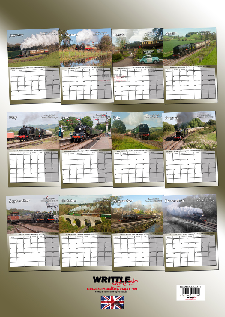 Great British Steam Railways Calendar 2025 Writtle Photographic