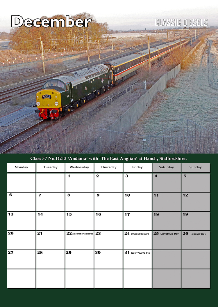 CLASSIC DIESELS CALENDAR DEC 2027