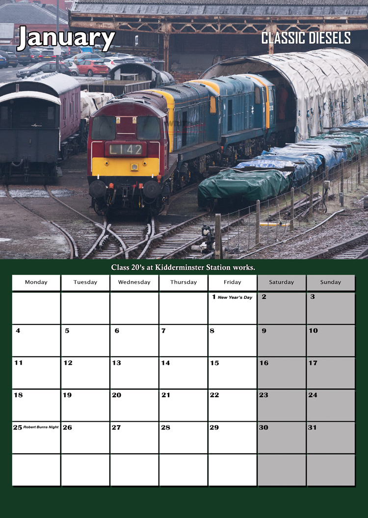 CLASSIC DIESELS CALENDAR JAN 2027