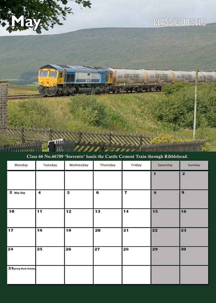 CLASSIC DIESELS CALENDAR MAY 2027