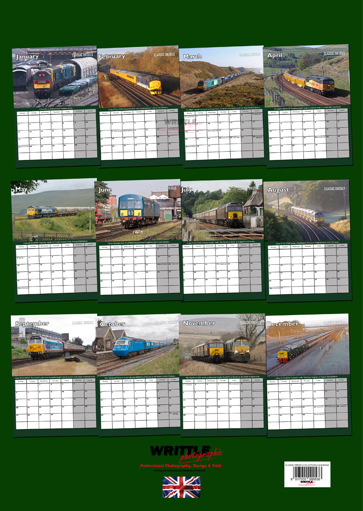 CLASSIC DIESELS CALENDAR back sleeve 2027